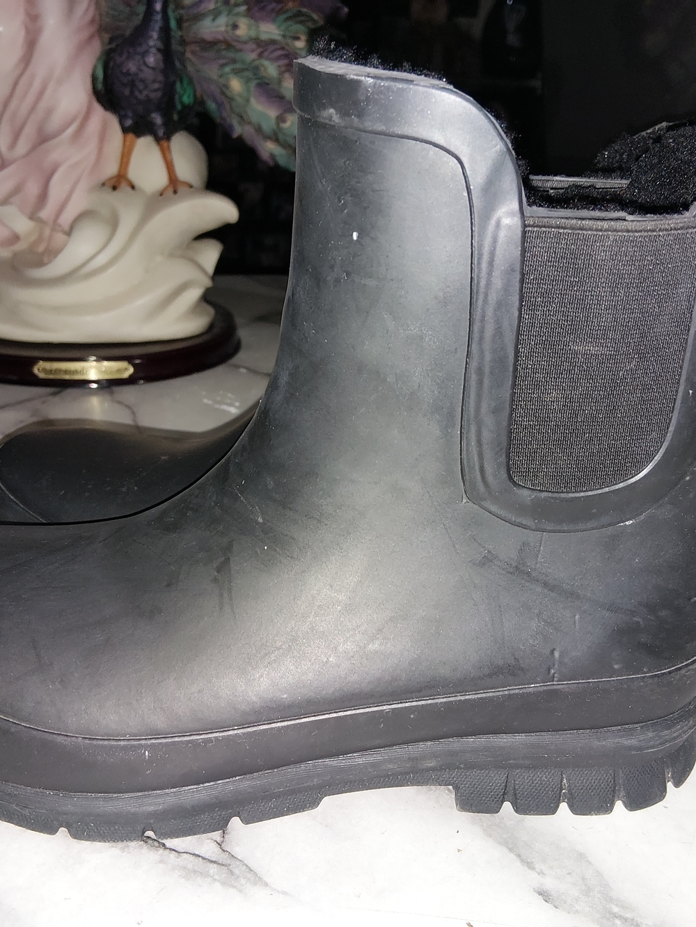Black Waterproof Chelsea Rain Boot - Chunky Sole Eddie Bauer